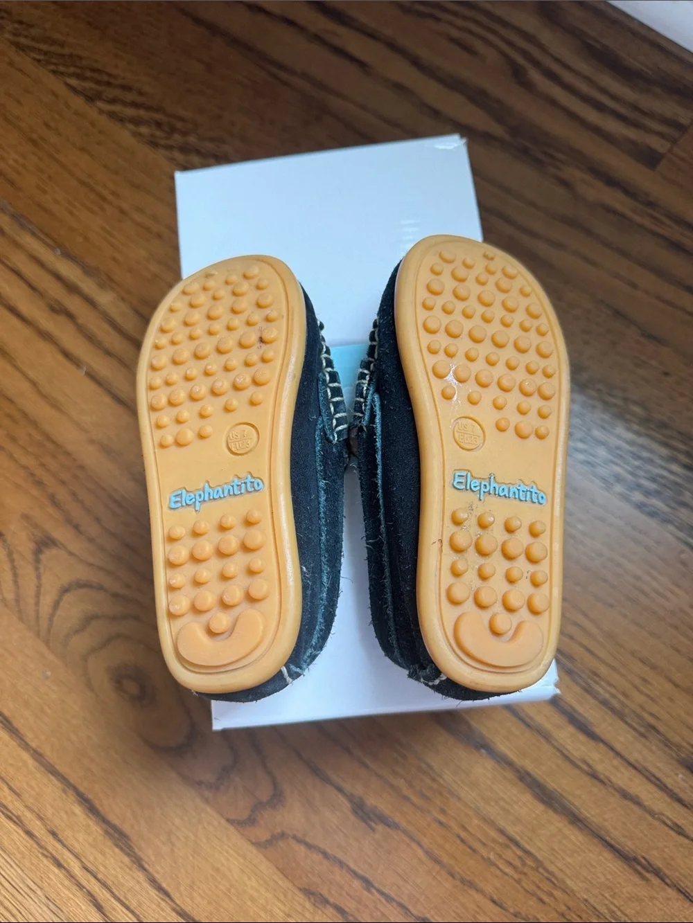 Elephantito Toddler Navy Blue Suede Alex drivers sz 23 us 7